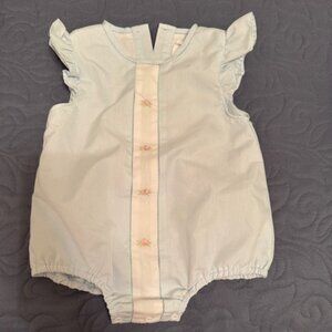 SOUTHERN SIBLINGS LIGHT BLUE BUBBLE W/FLOWERS, SIZE 18 MONTHS